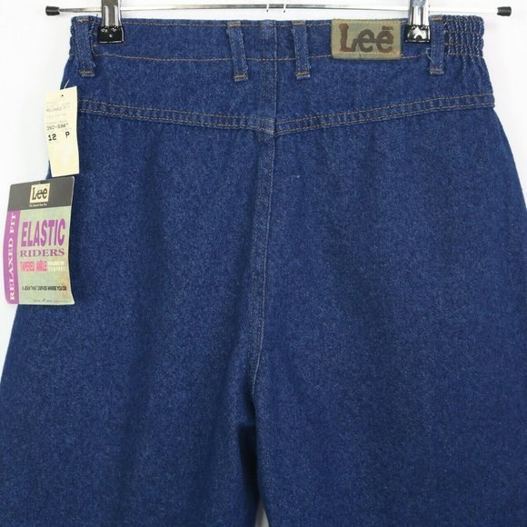 Vintage Lee Elastic Riders Mom Jeans Relaxed Tapered Ankle 12 Petite 12P - Picture 5 of 11